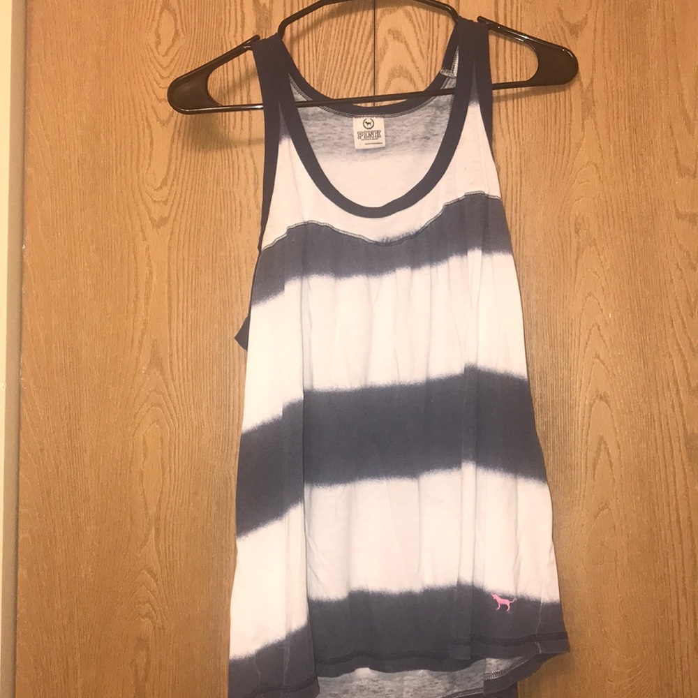 Blue and white tank top